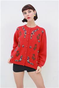 red teddy bear jumper
