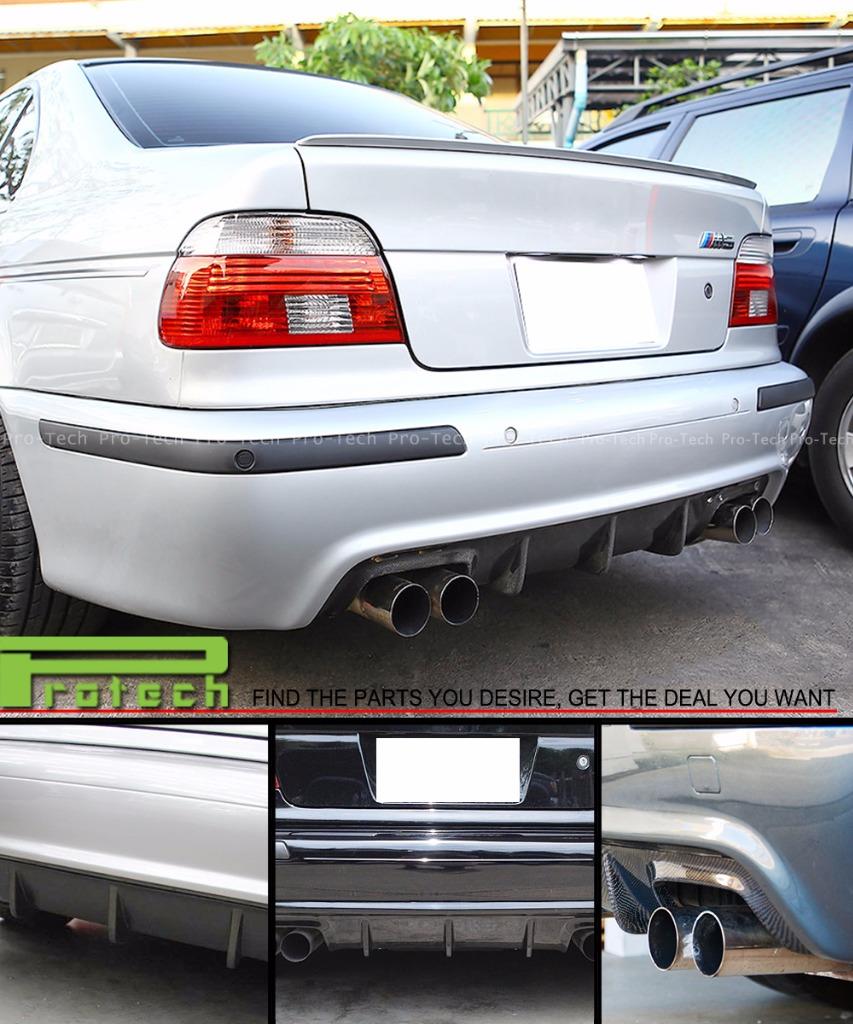 96-03 BMW E39 5-Series M5 Only Exo Look 4Dr Rear Bumper Diffuser Carbon Fiber