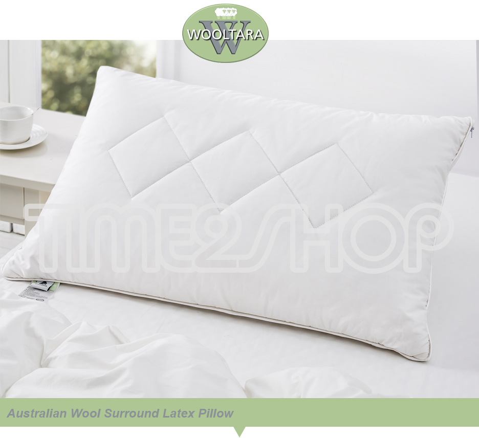 Natural Wool Latex Pillow 100 Australian Pure Super Washable