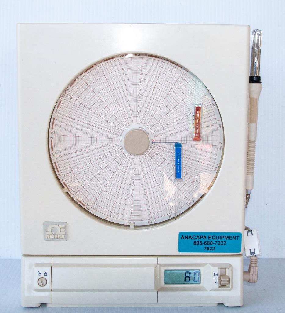 omega-chart-recorder-ct485b-110v-w-new-ct-485-circular-charts-pens