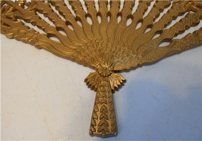 Vintage Homco Home Interiors Large Plastic Wall Plaque Gold Fan Burwood Products Ebay