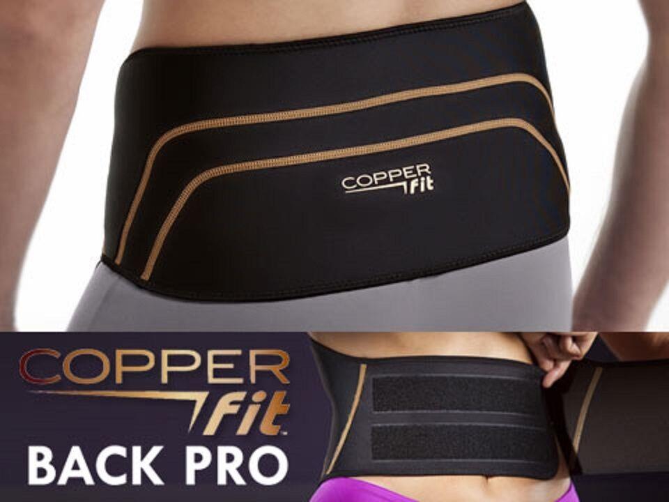 Copper Fit Back Pro Back Brace Compression Lower Lumbar Support Belt Copperfit 754502026883 eBay
