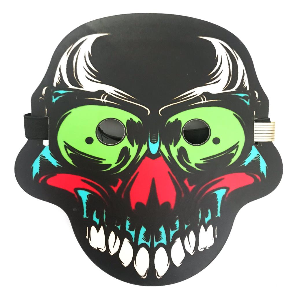 Sound Reactive LED Mask Activated Street Dance Rave EDM Plur Halloween Party - Picture 18 of 21