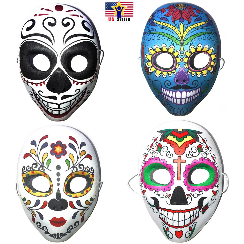 Super Halloween Day of The Dead Sugar Skull Mask Costume Dia de Los EO-93