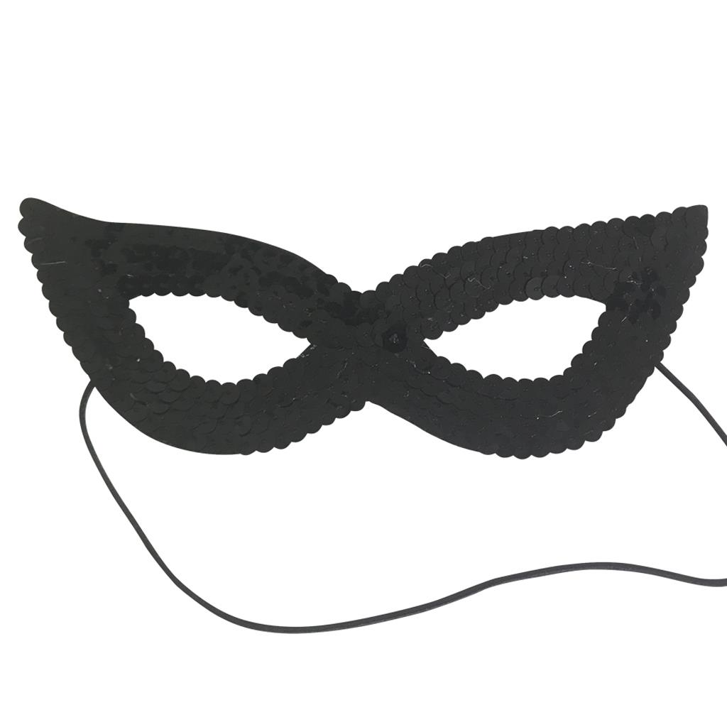 Sparkle Blink Sequence Eye Mask Costume Cat Eyemask Halloween Party Accessories - Picture 8 of 8