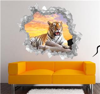 Pirate Ship Boat Cracked Wall Hole Brick Decal Art Sticker Decal Transfer P6B