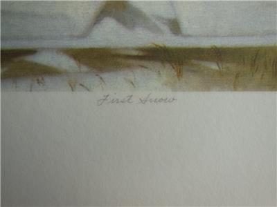 A J Casson First Snow Rare Artist Proof Print Full Signature Ltd Edition Of 15 Ebay