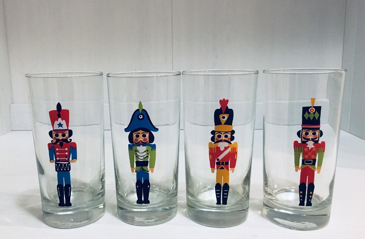 Crate and Barrel Christmas Nutcracker 12oz Juice Tumblers Set of 4 eBay