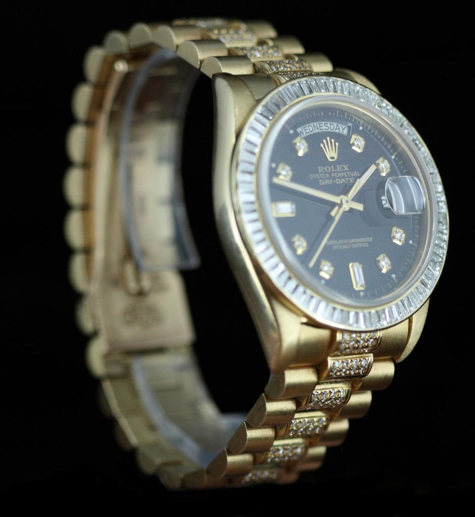 Rolex Mens President Day Date Diamond Dial Bezel Quick Set | eBay