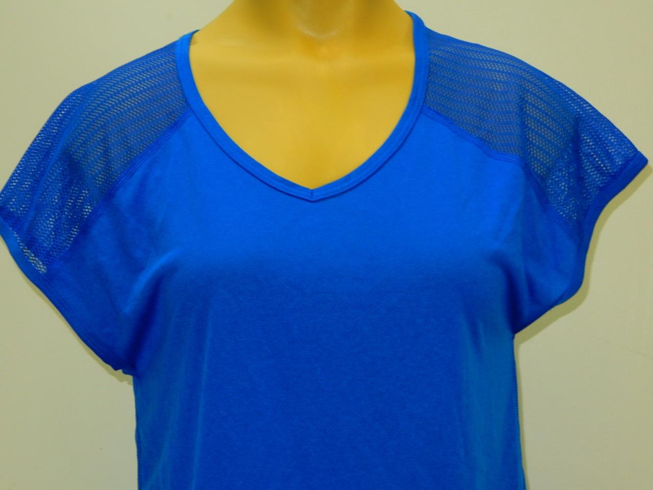 NWT$35 Nike Women Dri-Fit Relay Blue Breathable Short Sleeve Running Shirt Small