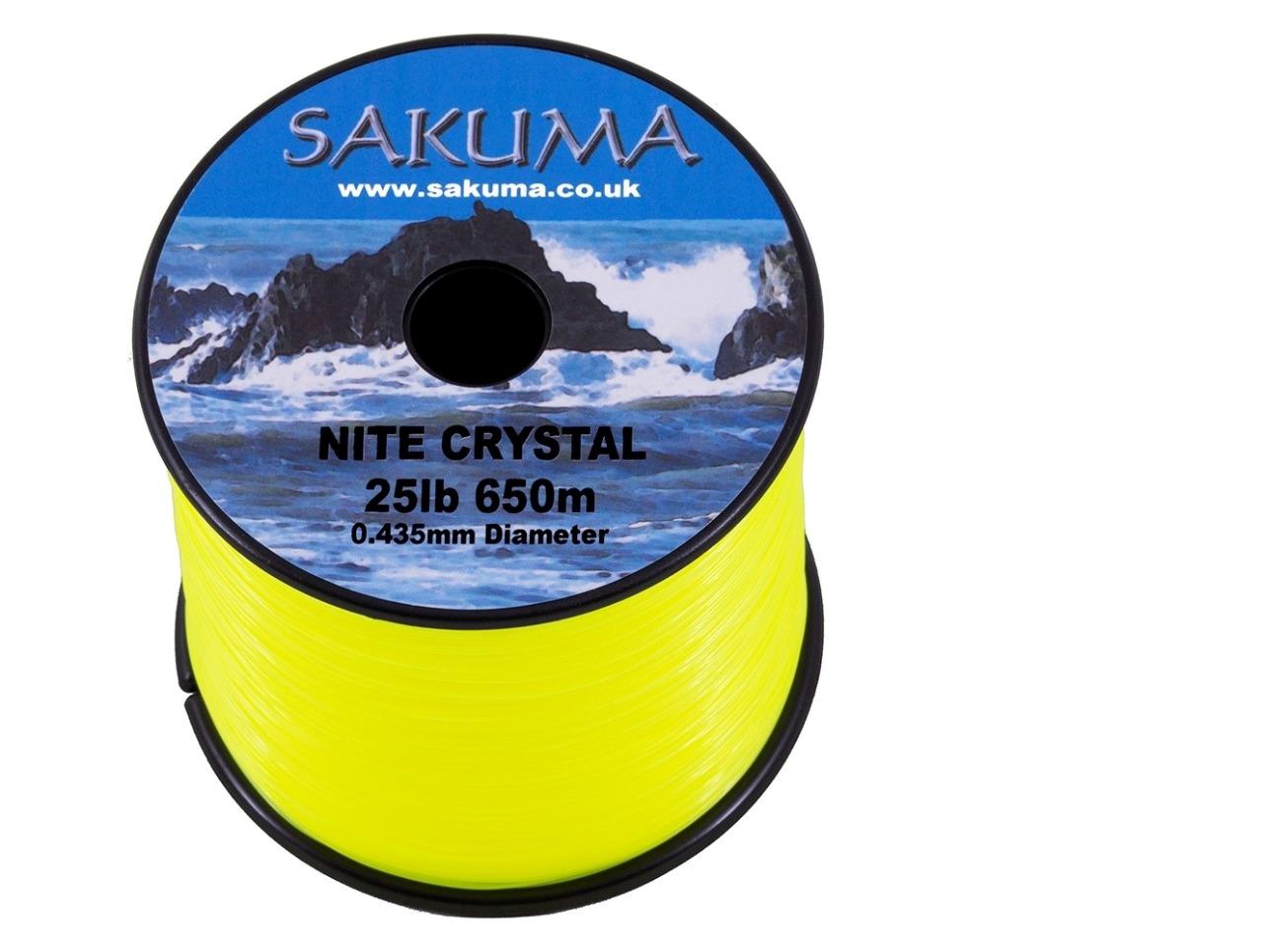 Sakuma Nite Crystal Co-polymer Tournament Fishing Line Yellow Sea Fishing 0.5kg - Picture 2 of 5