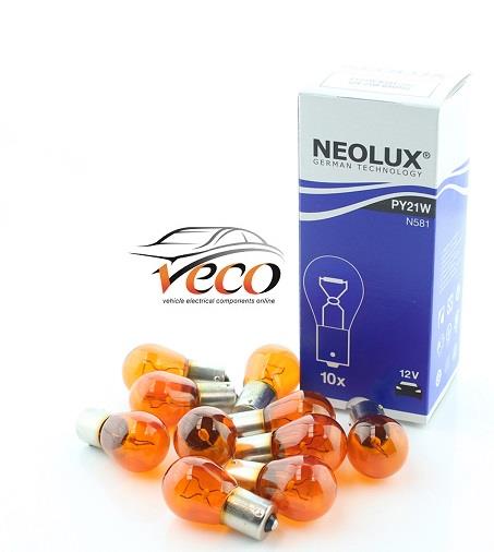 581 PY21W Neolux Rear Indicator Lights Bulbs Standard Low Cost Replacement