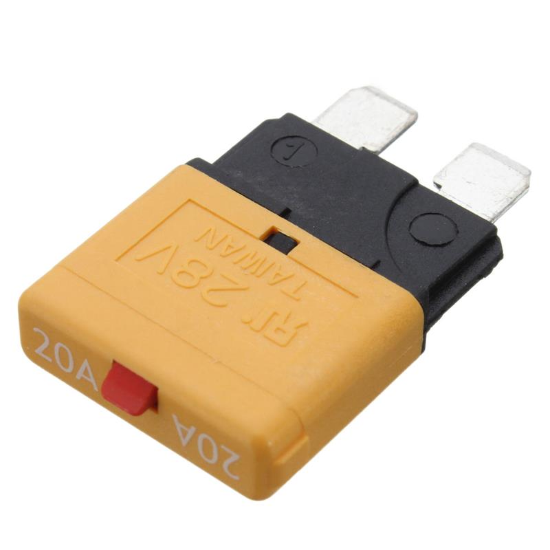 10 AMP ATO BLADE TYPE CIRCUIT BREAKER FUSE THERMAL MANUAL RESET 12 VOLT 24 VOLT