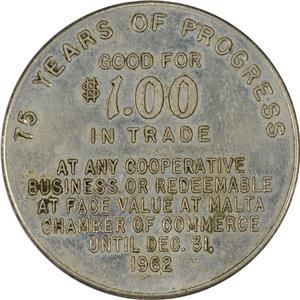 1887 1962 malta montana 75 years of progress good for token so