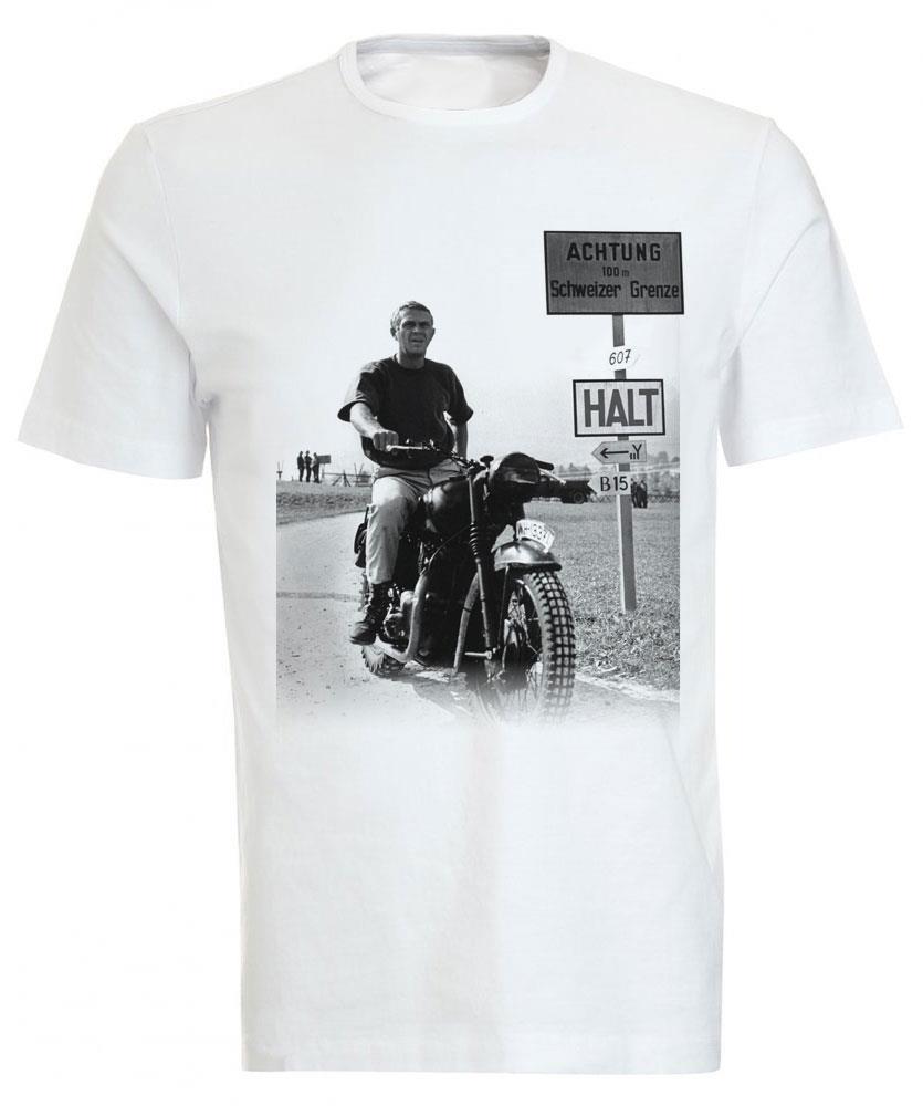 Steve Mcqueen 'The Great Escape' Classic Motorcycle T-shirt / Tee | eBay