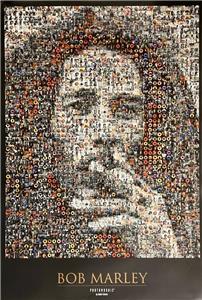 Bob Marley Photomosaic Poster by Robert Silvers 36x24 Reggae