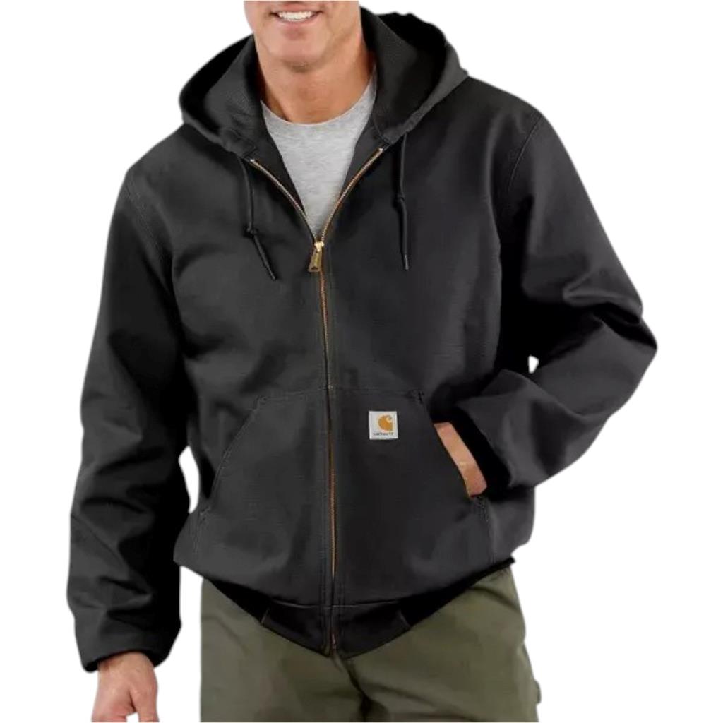 Chaqueta Carhartt Para Hombres 0J0131-M Pato Firme Forrada Térmica Activa Calce Suelto Negra Nueva - Imagen 17 de 18