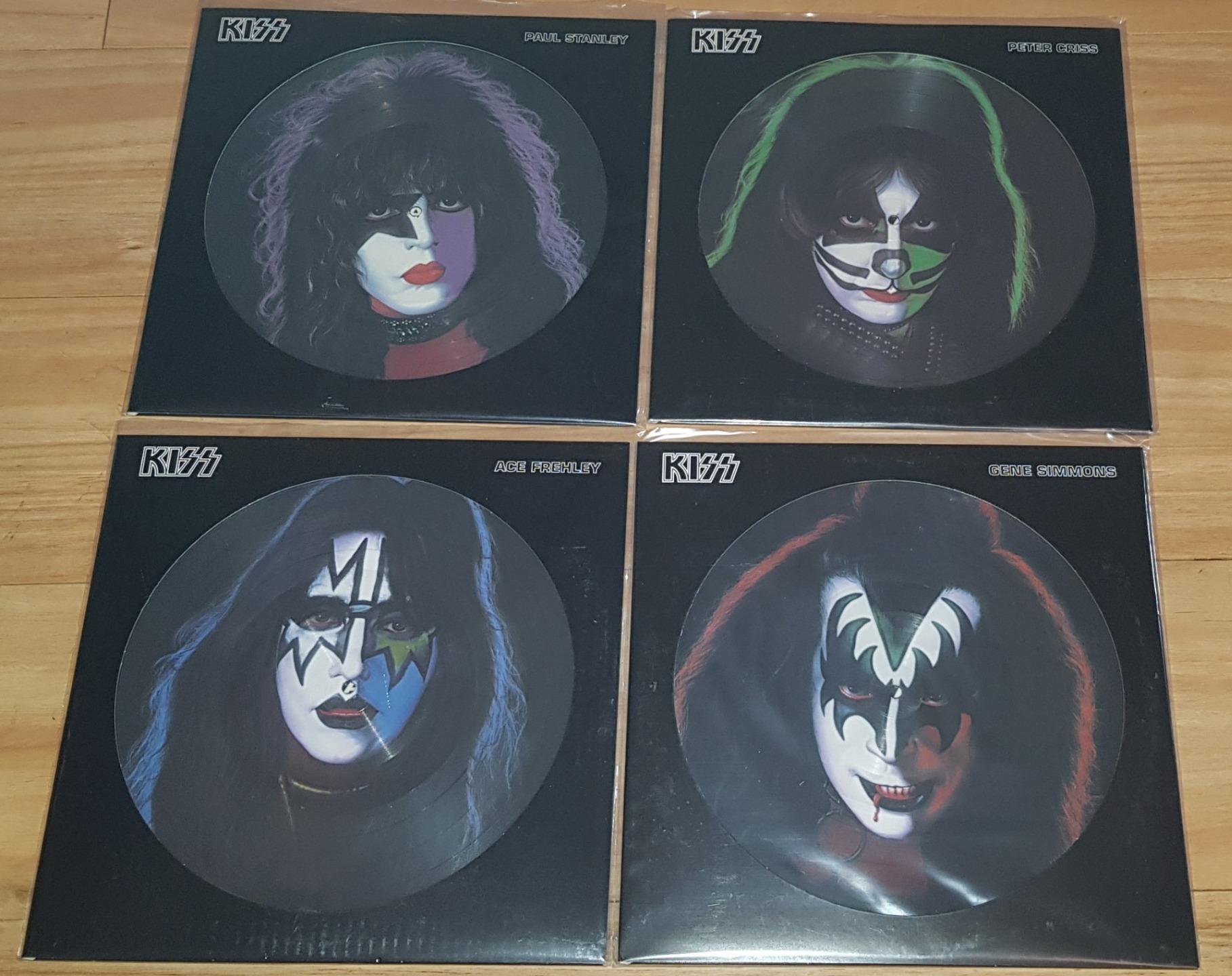 Kiss Solo Albums Picture Disc Vinyl Lp Lot Ace Frehley Paul Stanley Gene Simmons Ebay