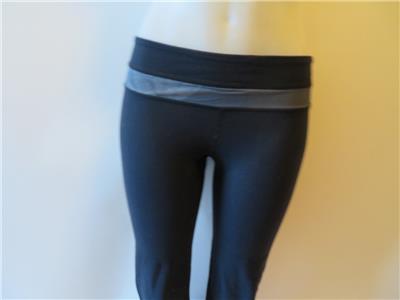 WOMENS LULULEMON BLACK & GREY YOGA ACTIVE PANTS SZ 4 * | eBay