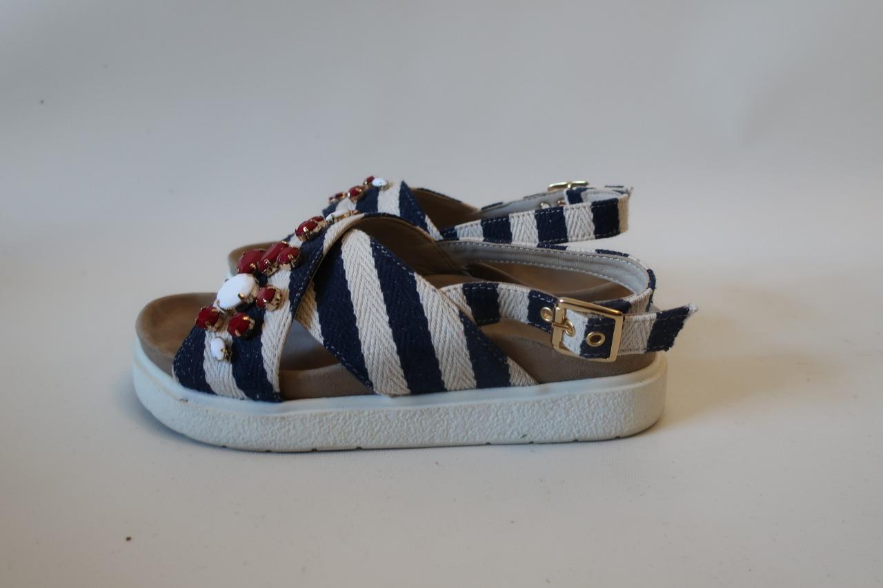 striped platform sandals