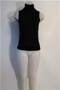 Womens Rag & Bone Black Knit Sleeveless Turtleneck Sweater S