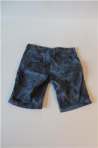 Mens Mason's Blue Black Tropical Floral Print Eisenhower