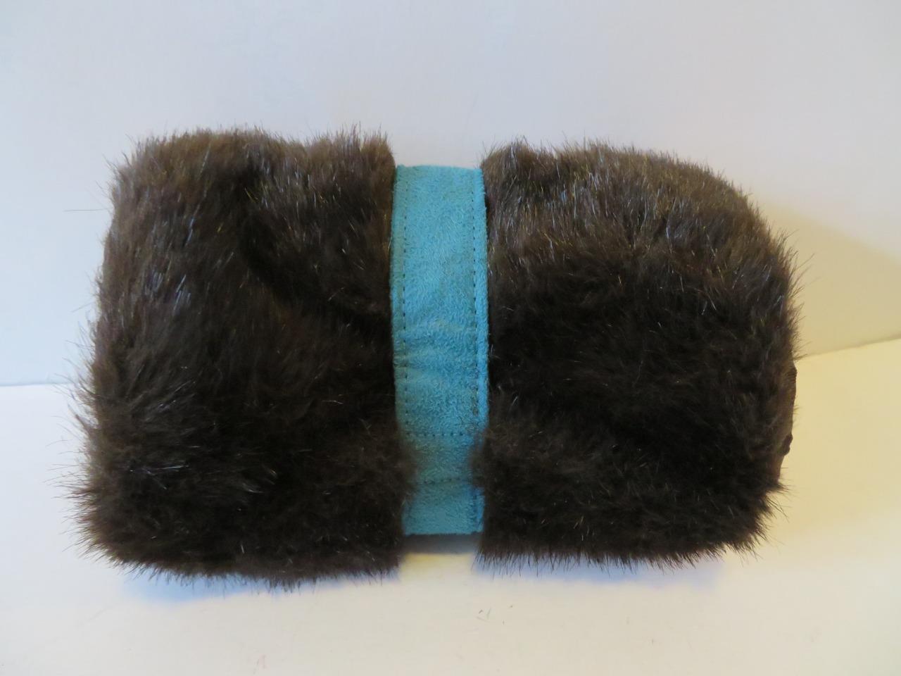Womens Stephanie Johnson Brown Faux Fur Cosmetic Bag And Pouch Ebay
