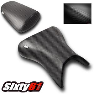 R*J様 NICENESS VANIAN CALF LEATHER COVERA Kawasaki ZX6R Seat Cover 2019-2025 Luimoto Front Rear Black