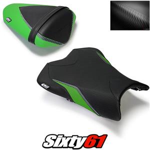Kawasaki ZX6R Seat Cover 2009-2011 2012 Front Rear Black Green