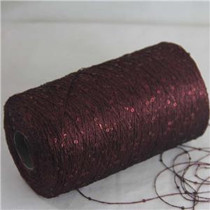 Sale New 1Cone 500g Polyester Sequin Hand Knitting Wrap Stole Crochet Yarn 11
