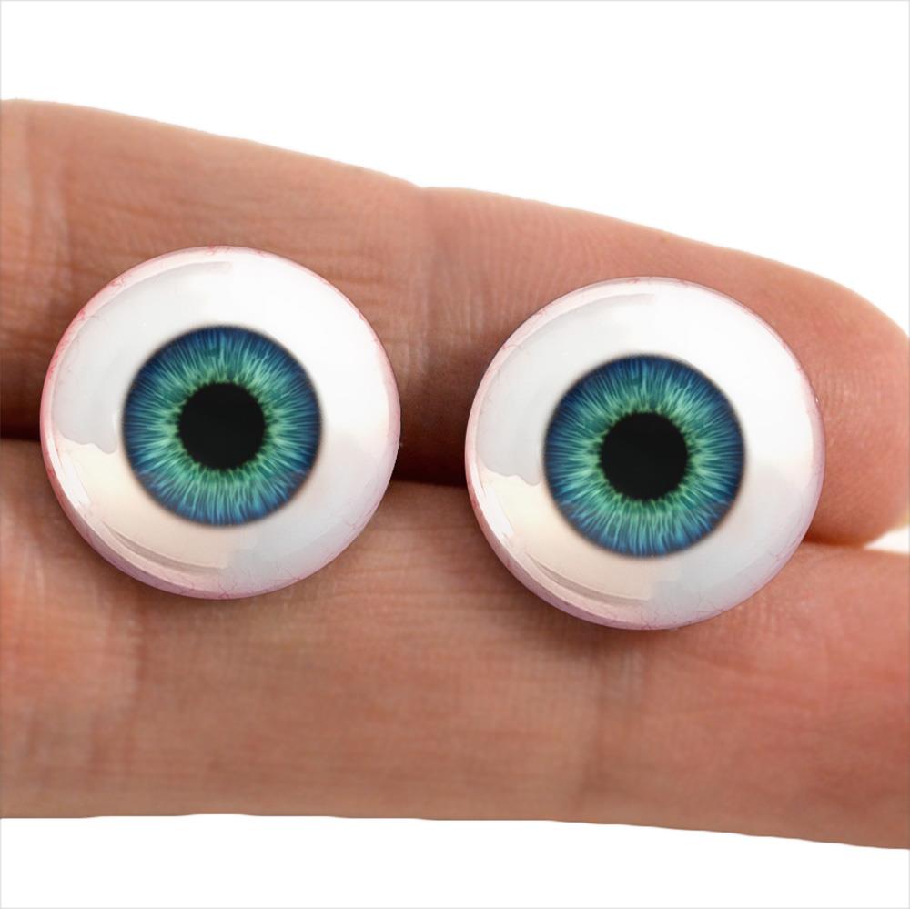 50mm Huge Blue Human Glass Eyes Pair with Sclera Whites - for Art Dolls,  Sculptures, Props, Halloween, Jewelry Making, Taxidermy, and More