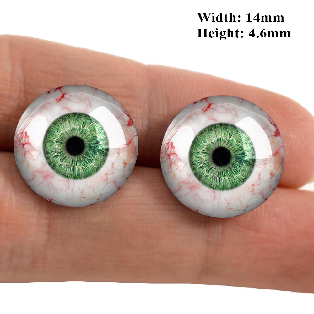 Green Eyes -PIXEL FREE- Realistic Glass Reborn Doll Eyeballs 2pc - 129-3 - Picture 7 of 15