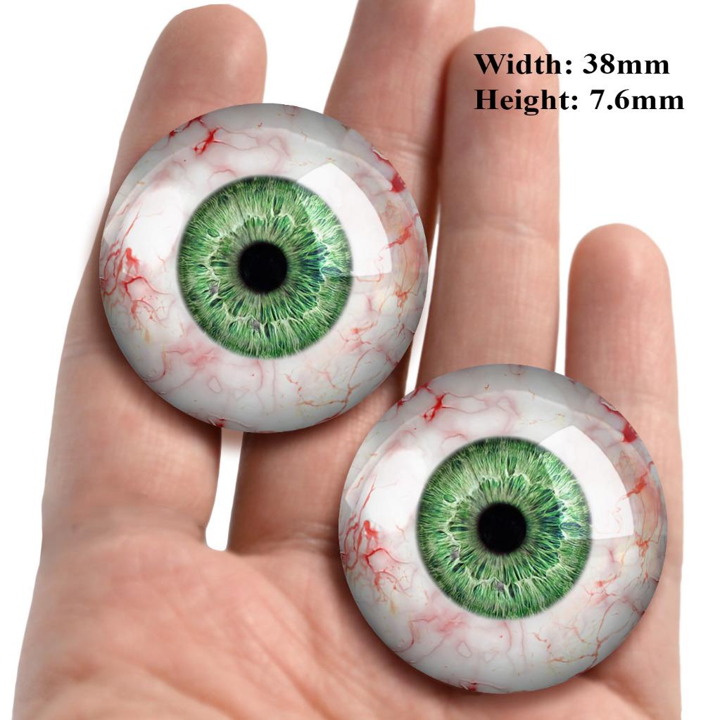 Green Eyes -PIXEL FREE- Realistic Glass Reborn Doll Eyeballs 2pc - 129-3 - Picture 15 of 15