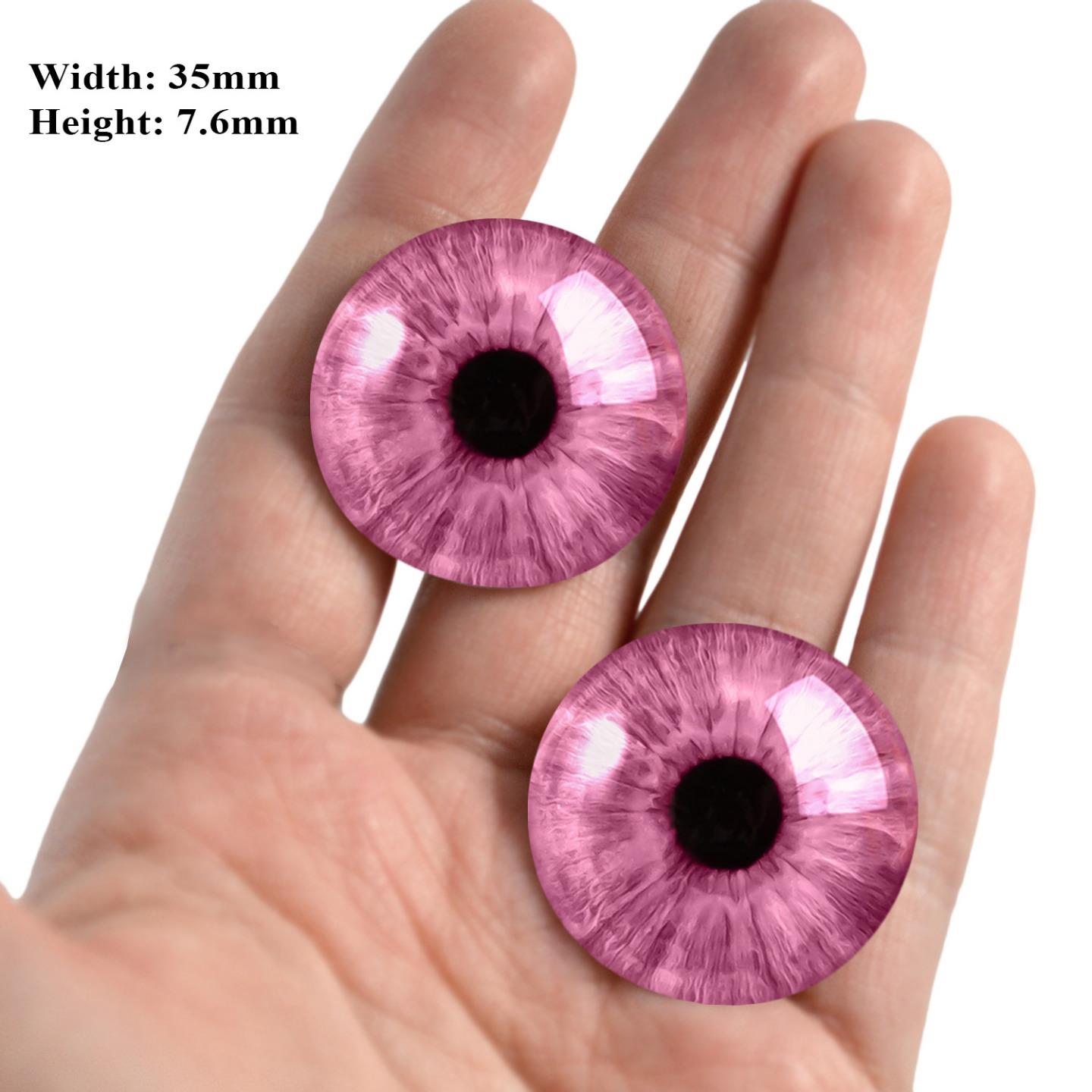 2x Realistic Doll Eyes, Wiggle Eyes (6 Mm) Accessories, Movable, Art  Eyeball for Doll Making Supplies DIY Stuffed Animals Sculpture , Pink Pink  