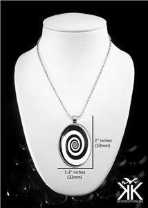 Twilight Zone Pendant - Sci-fi Hypnotic Spiral Handmade Twilight Zone Pendant - Sci-fi Hypnotic Spiral Handmade