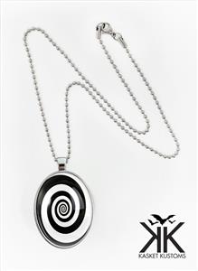 Twilight Zone Pendant - Sci-fi Hypnotic Spiral Handmade