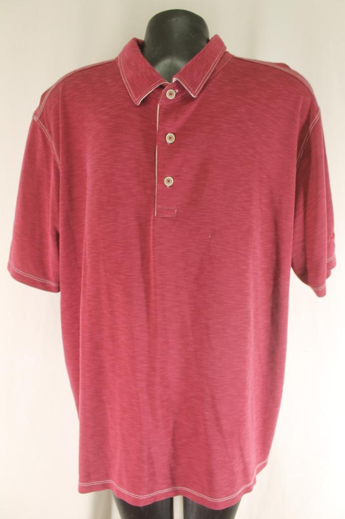TOMMY BAHAMA Mens size XXL quality short sleeved Polo Shirt 2XL Red modal blend | eBay