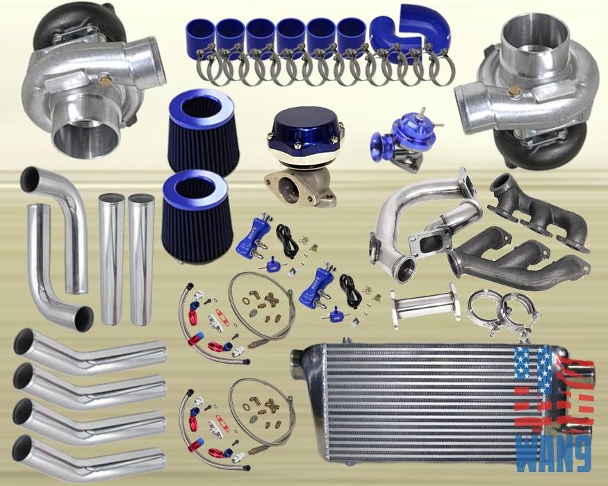 19832004 Ford Mustang V6 3.8L T3/T4 TWIN TURBOCHARGER TURBO KIT