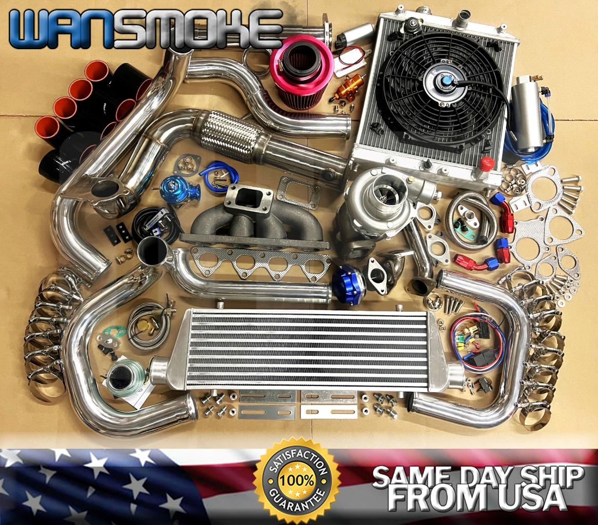 thumbnail image 2 of HEAVYWEIGHTCHAMPION T3/T4 Turbo Kit For Honda Civic 92-00 D15 D16 | Retains AC/PS 2 of 6