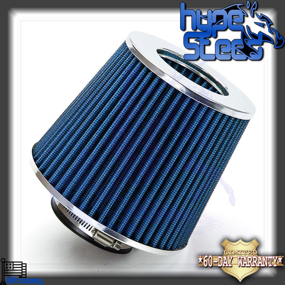 3" Red Chrome Inlet Short Ram 76mm Cold Air Intake Round Cone Filter Univer