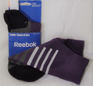 【なか】 Reebok Venom All Sport Socks Youth 4-8 Women 5-10 Medium Purple