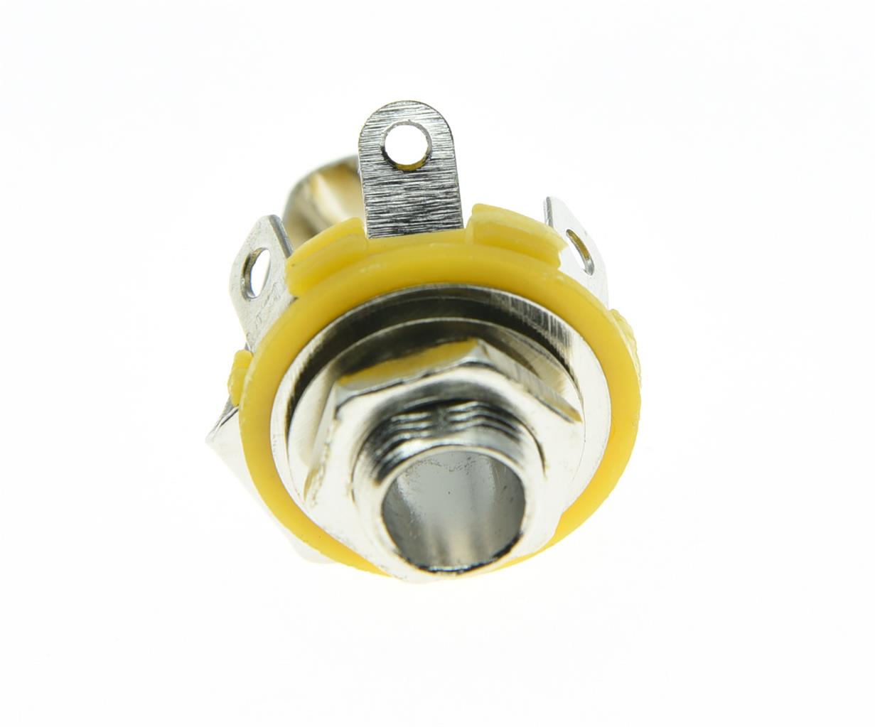 5x Electric Guitar 1/4" Stereo Jacks 6.35mm Stereo Jack Sockets Chrome