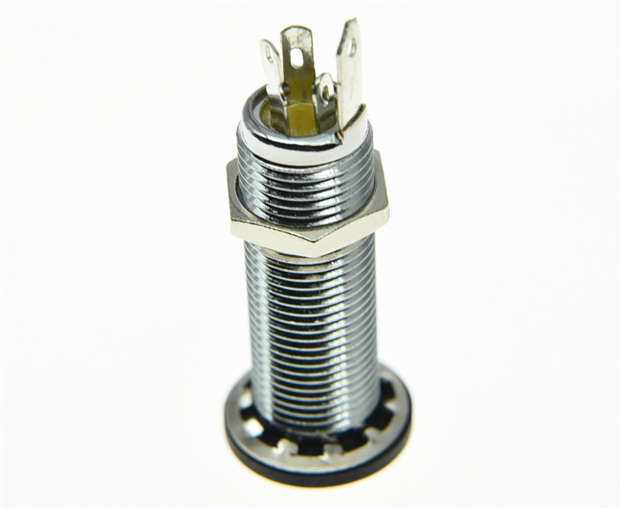 Stereo Copper Guitar Bass Barrel Jack Cylinder Input/Output Jacks 4