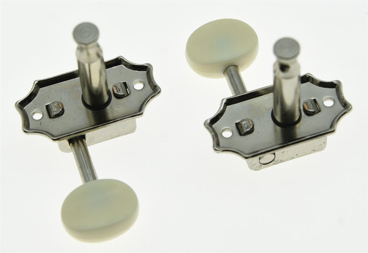 Nickel w/ Ivory Button 3L3R Vintage LP Guitar Tuners Tuning Keys for