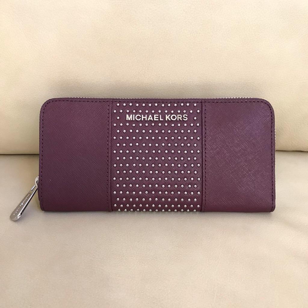 michael kors plum wallet