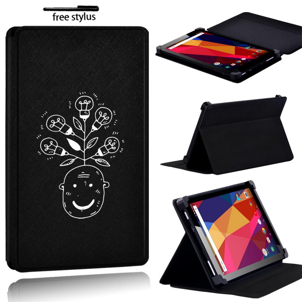 Printed name PU Leather Stand flip Cover Case For Argos Alba 7 8 10 inch Tablet - Picture 11 of 38
