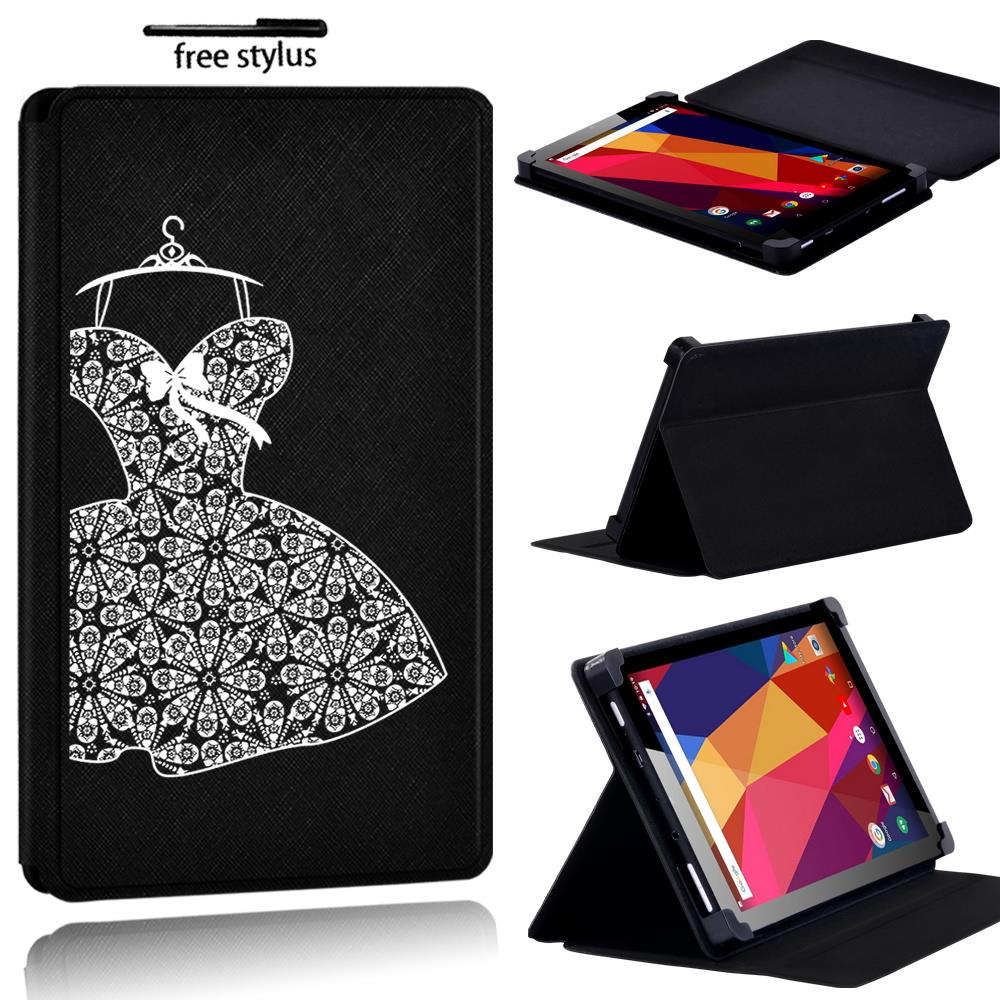 Printed name PU Leather Stand flip Cover Case For Argos Alba 7 8 10 inch Tablet - Picture 15 of 38
