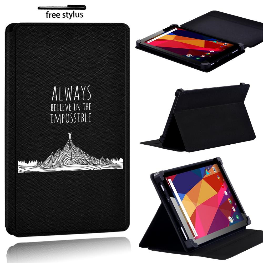Printed name PU Leather Stand flip Cover Case For Argos Alba 7 8 10 inch Tablet - Picture 27 of 38