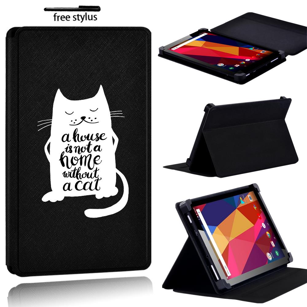 Printed name PU Leather Stand flip Cover Case For Argos Alba 7 8 10 inch Tablet - Picture 29 of 38