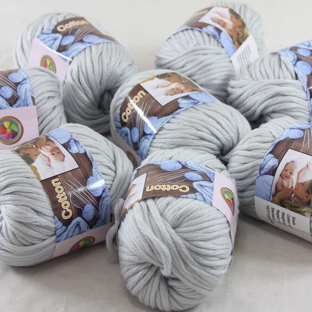 Sale 1Ball 50g Thick Worsted 100/% Cotton Hand Knitting Shawl Yarn Soft Sage